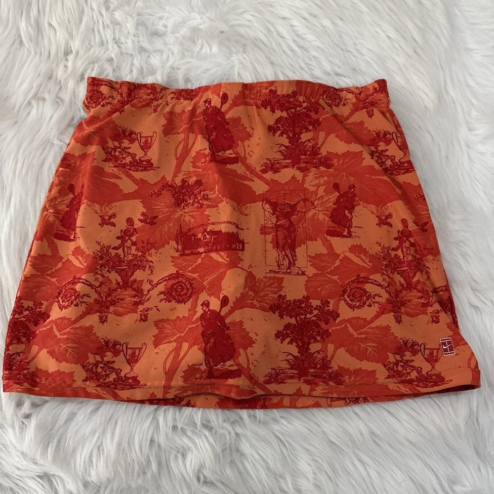 Nike womens dri fit Orange Challenge Court tennis skort size small rare